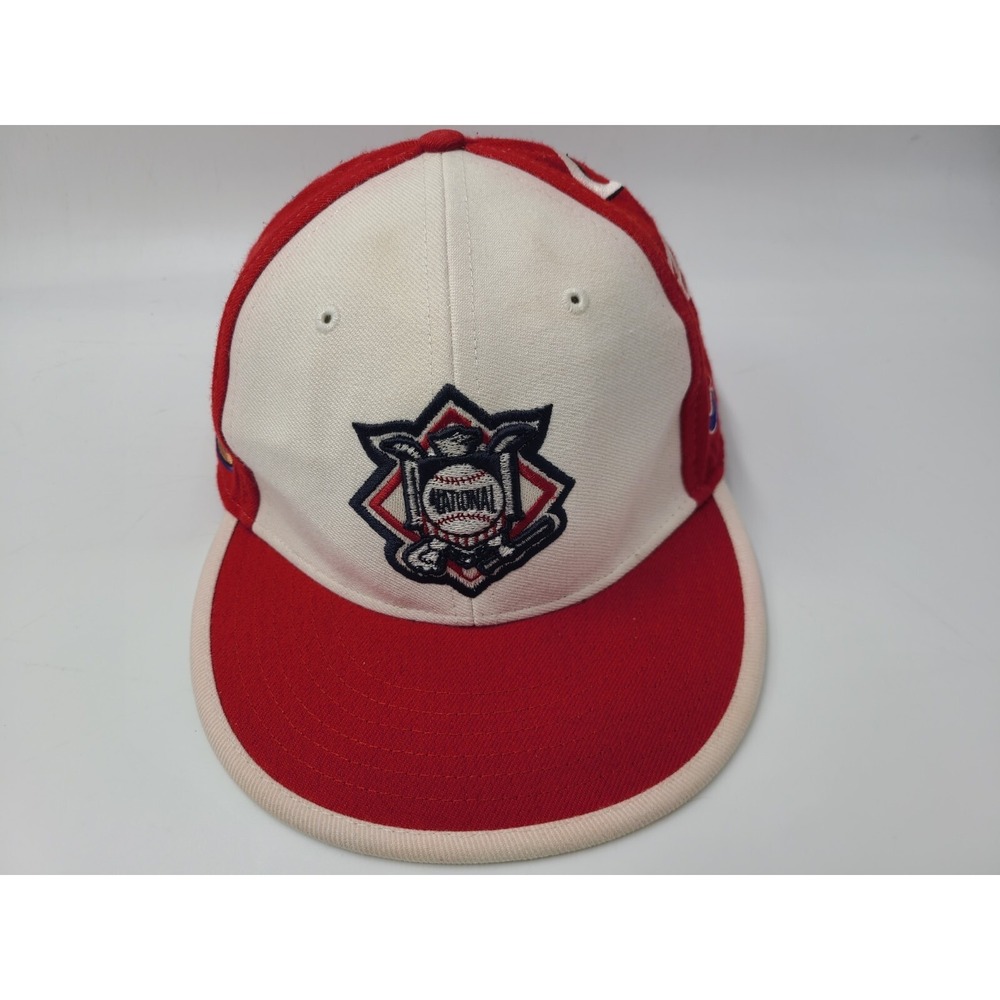 National League Teams Logos All Over Print Twins Enterprise Fitted 7 3/4 Hat Cap